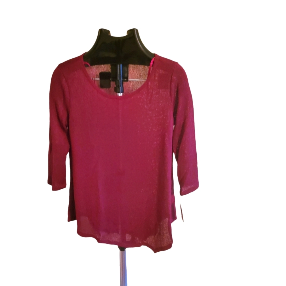 Alfani Women's sheer asymmetric top